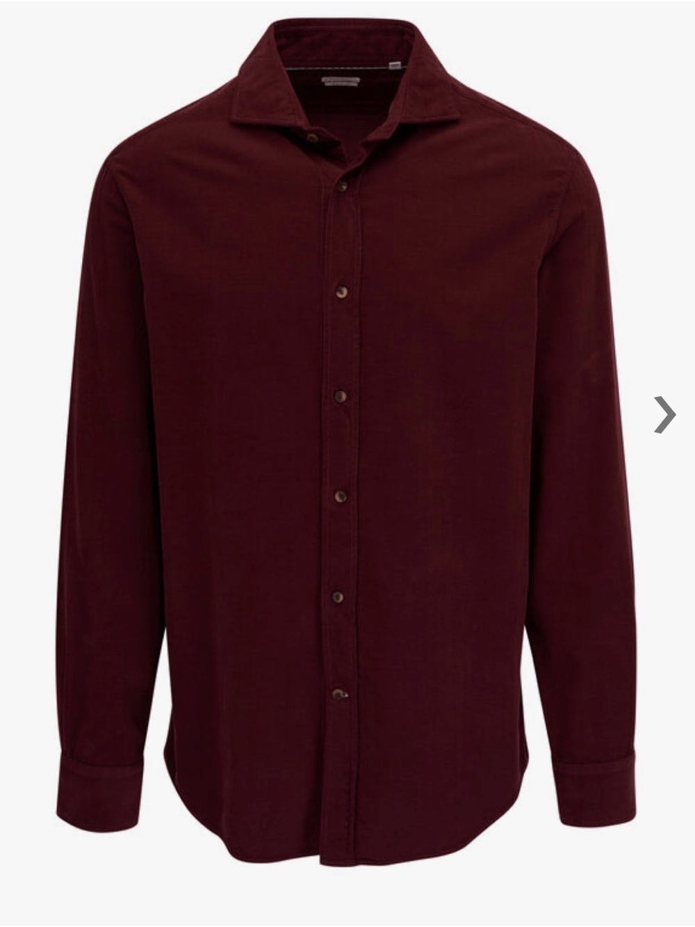 Men's Long-Sleeve Button-Up Shirt in Burgundy plum color